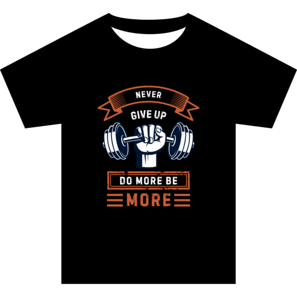 Black Round Neck T-Shirt for Men - Premium Cotton Soft And Stylish – Never Give Up Graphic